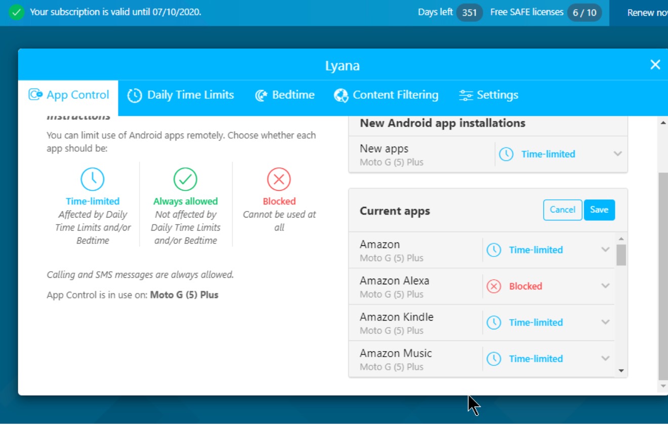 app control, block apps on phone for children, parental control for app protection
